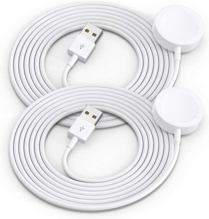 Amasuki 2Pack Upgraded for Apple Watch Charger USB Magnetic Wireless Fast iWatch Charger Portable Compatible with iWatch Ultra/Series 11/10/9/8/7/6/SE/SE2/5/4/3/2/1-[3.3FT] - Image 1