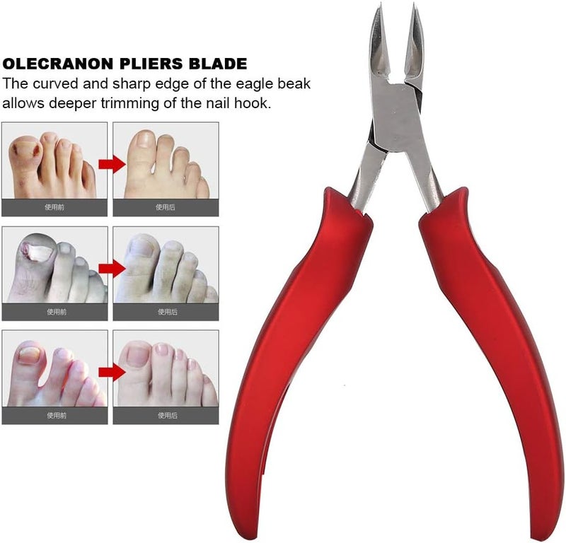 klarako Toe Nail Clipper, Stainless Steel Ingrown or Thick Toenails Nail Clippers Professional Podiatrist Toenail Nipper for Onychomycosis Embedded Nails and Hard Nails(1#) - Image 2