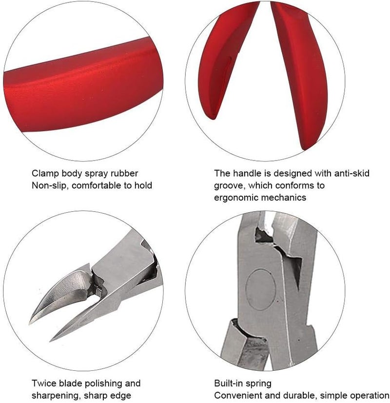 klarako Toe Nail Clipper, Stainless Steel Ingrown or Thick Toenails Nail Clippers Professional Podiatrist Toenail Nipper for Onychomycosis Embedded Nails and Hard Nails(1#) - Image 3