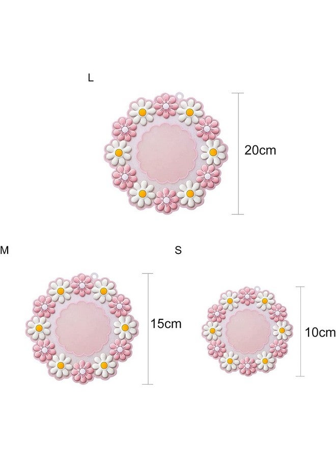 FS COOL Silicone Coasters for Drinks, Cute Sakura Flower Pattern Anti-Slip Silicone Cup Mats Insulated Coaster Protect Furniture from Damage (Pink, Small, Pack of 6) - Image 2