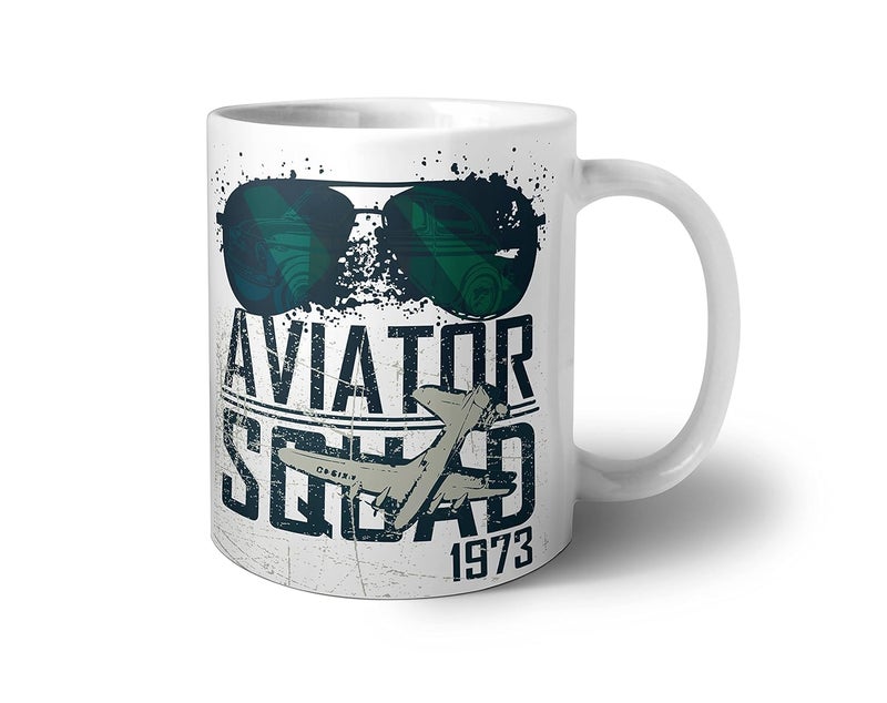 AK CREATION Aviator Premium Aviation Theme Mug for Pilots and Crew - Image 1