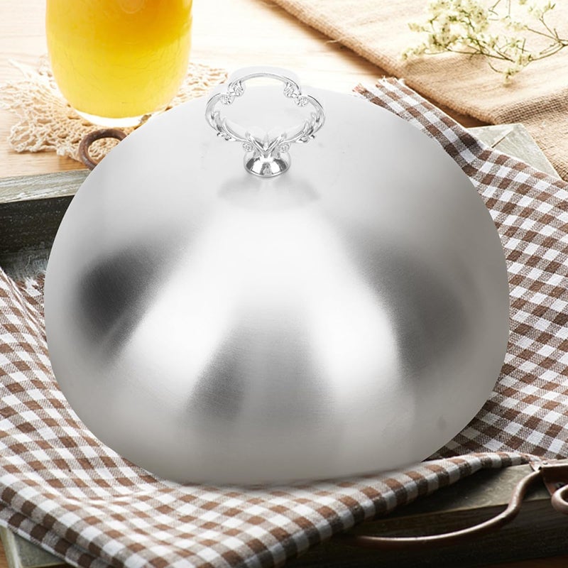 Odor free color Luxshiny Stainless Steel Basting Cover Dome 14cm Thick Food Cloche Lid for Griddle Cooking Outdoor Grease Splatter Guard Pan Cover Intra-city fast distribution Global flexible sizing options Diverse operation compatible On-demand local restock Spec upgraded improved quality Hardness boosted processed substance Local available supply Gulf user preference oriented build Cost saving user oriented build Odor resistant Flexible varied design User friendly optimized build Remote village delivery cover Balanced structure Periodic restock local Ergonomic build Public demand affordable quality Wear resistant Local market compliant trusted quality Ventilated design All user affordable trusted quality Confirmed available stock Multi-source stock guarantee Transit & use compatible - Image 4