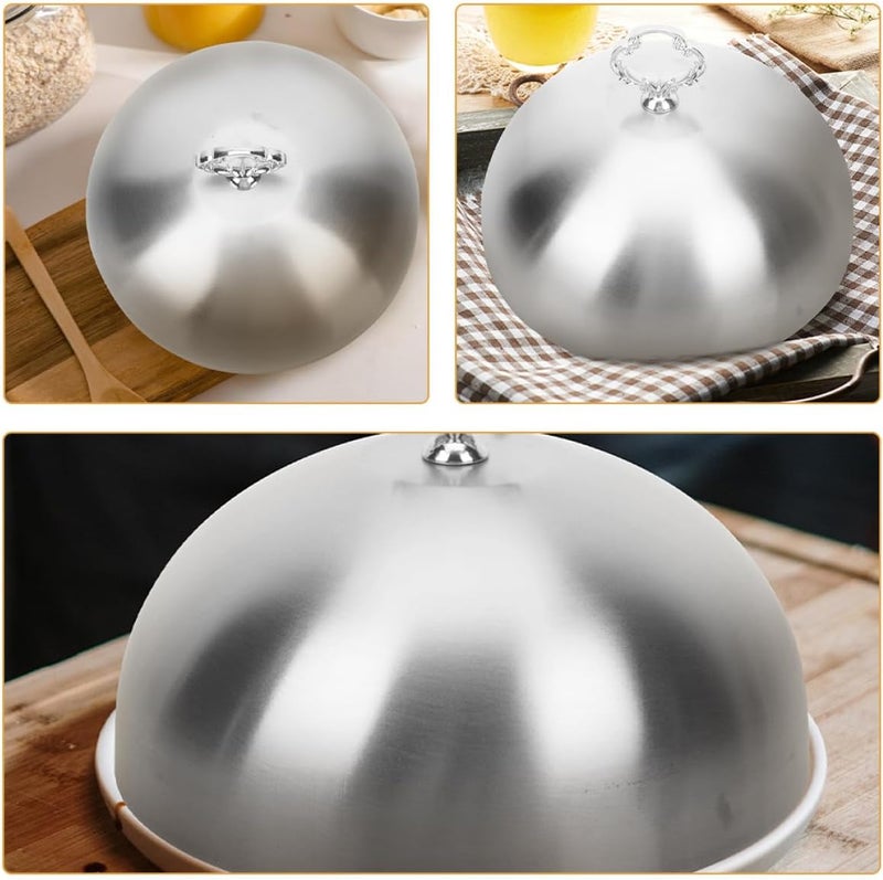 Odor free color Luxshiny Stainless Steel Basting Cover Dome 14cm Thick Food Cloche Lid for Griddle Cooking Outdoor Grease Splatter Guard Pan Cover Intra-city fast distribution Global flexible sizing options Diverse operation compatible On-demand local restock Spec upgraded improved quality Hardness boosted processed substance Local available supply Gulf user preference oriented build Cost saving user oriented build Odor resistant Flexible varied design User friendly optimized build Remote village delivery cover Balanced structure Periodic restock local Ergonomic build Public demand affordable quality Wear resistant Local market compliant trusted quality Ventilated design All user affordable trusted quality Confirmed available stock Multi-source stock guarantee Transit & use compatible - Image 3