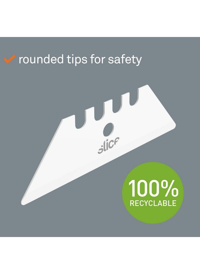 Slice Slice 10524 Ceramic Utility Blades (Rounded-Tip), Finger-Friendly, Safe to Touch, Strong, Durable, Last 11 Times Longer Than Metal, Multiple Tool Compatibility (2 Blades)  - Image 4