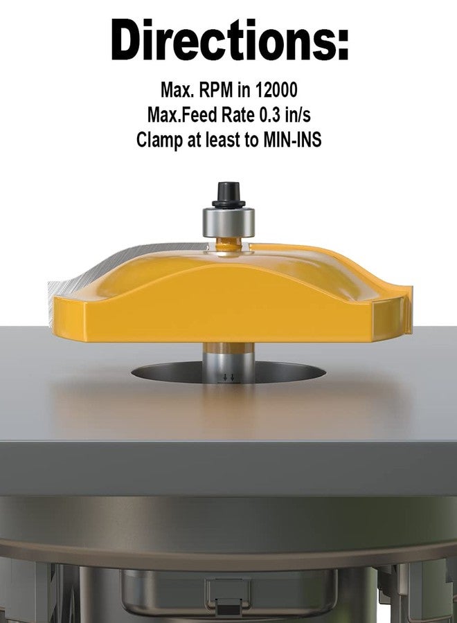 Fivepears Ogee Raised Panel Router Bit 1/2 Inch Shank for Making Cabinet Door, 3-1/2-Inch Diameter, Used in Combination with Rail and Stile Router Bit - Image 5