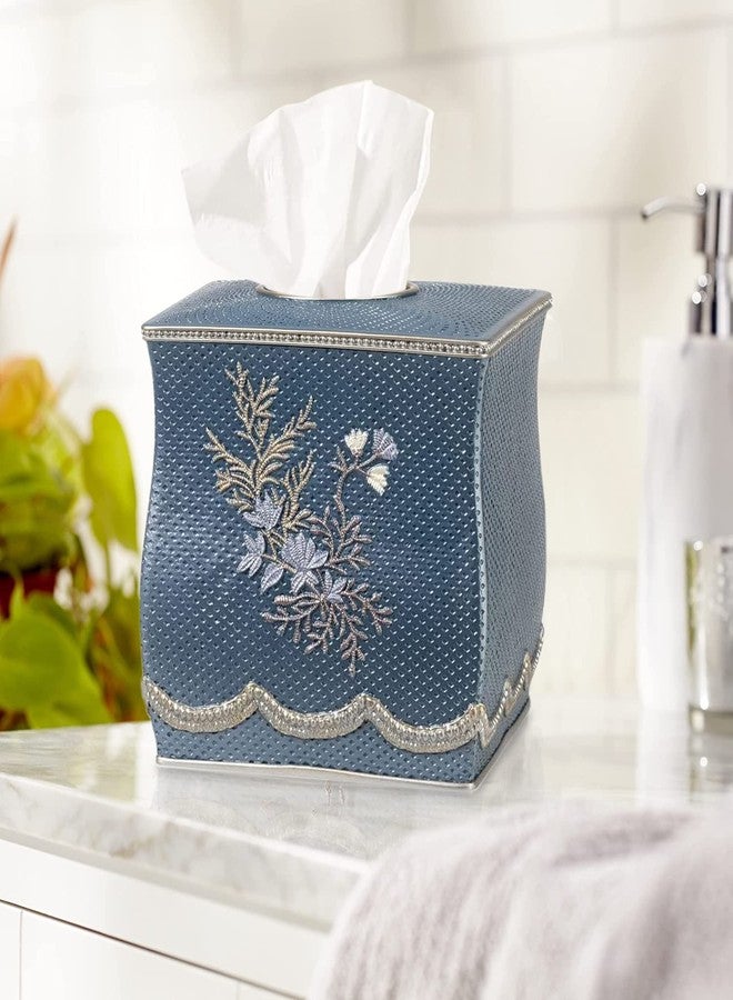 Popular Bath Capri, Tissue Box, Slate Blue - Image 2