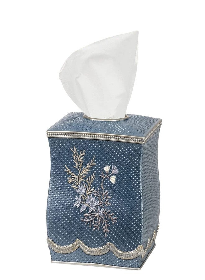 Popular Bath Capri, Tissue Box, Slate Blue - Image 1