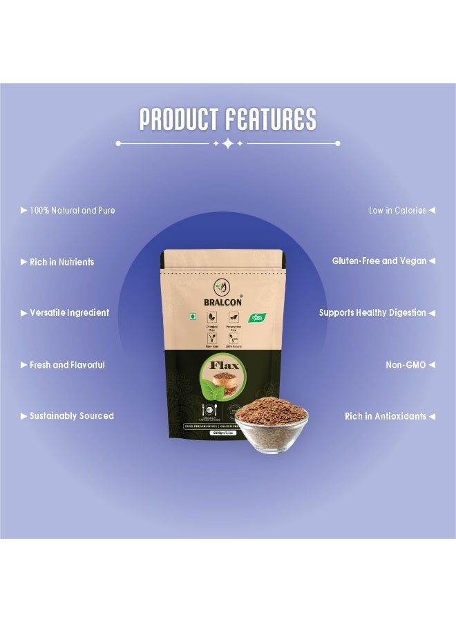 BRALCON Raw Organic Flax Seeds -100g - Image 2