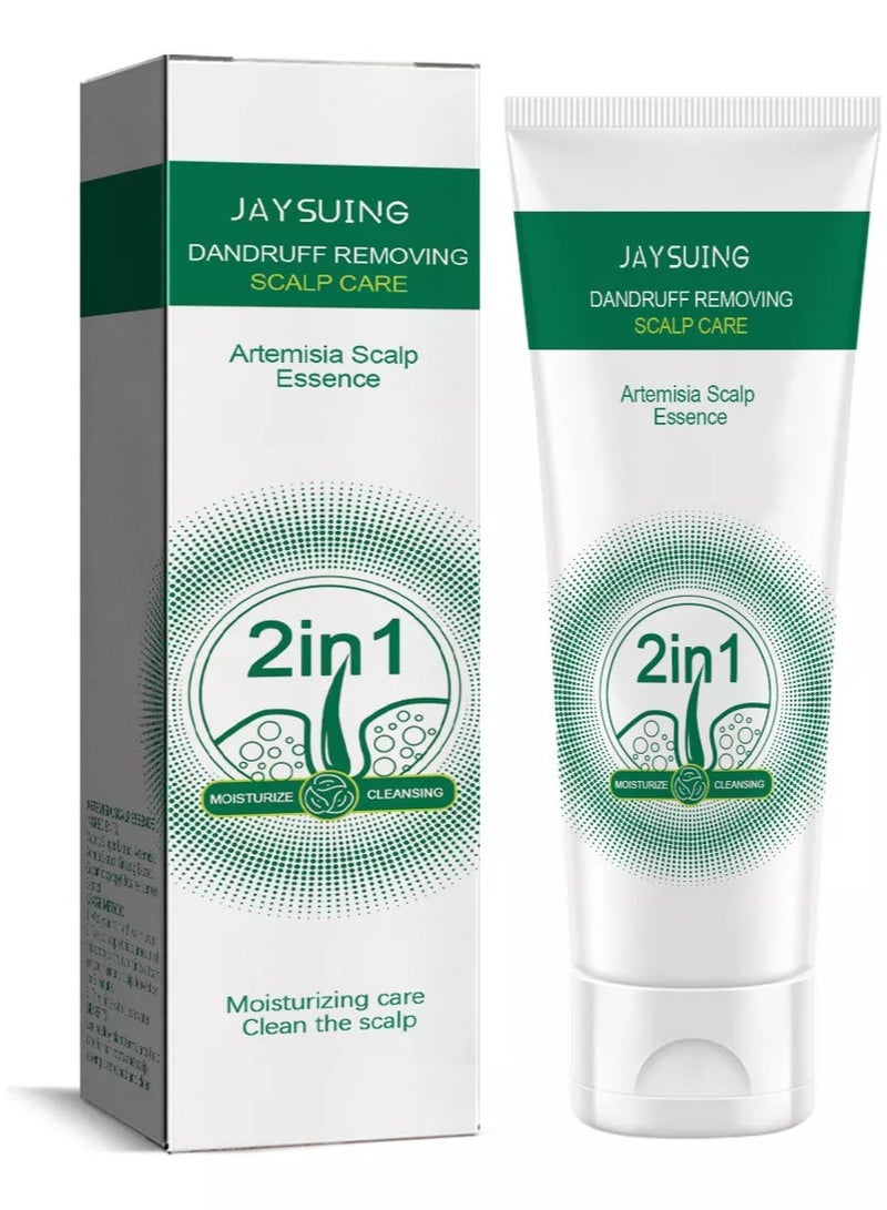 Jaysuing Anti-Dandruff Artemisia Conditioner,Dandruff Removing Scalp Element,Scalp Shampoo,Deep Cleaning Scalp Refreshing Control Oil for Men Women - Image 1