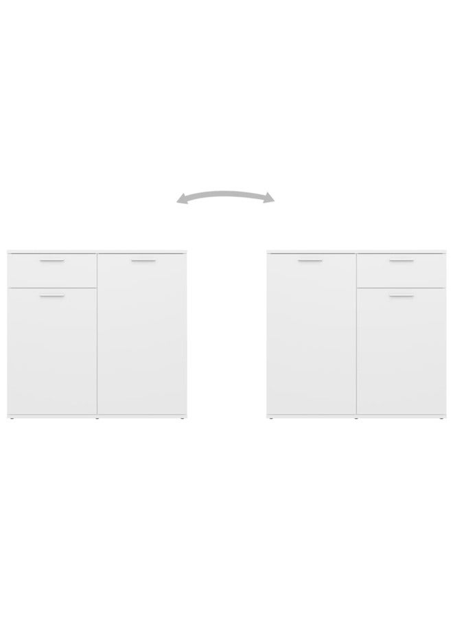vidaxl Sideboard White 160x36x75 cm Engineered Wood 3074927 - Image 2