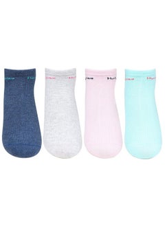 Hush Puppies Women's Cotton Ankle Length Socks (Brohpg-01-Po4_Multicolor_Free Size)
