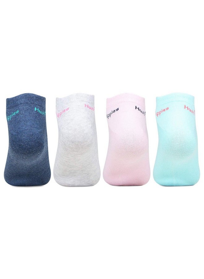 Hush Puppies - Hush Puppies Women's Cotton Ankle Length Socks (Brohpg-01-Po4_Multicolor_Free Size) - Image 1