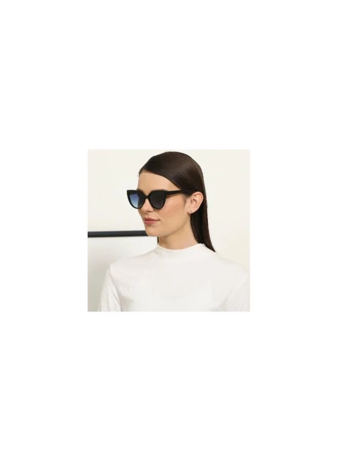 John Jacobs Women's JJ Tints Full Rim Cat Eye Frame Polarized &amp; UV Protected Sunglasses JJ S13028 - 52mm - Black