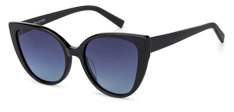 John Jacobs Women's JJ Tints Full Rim Cat Eye Frame Polarized &amp; UV Protected Sunglasses JJ S13028 - 52mm - Black