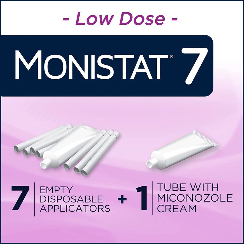 Monistat 7-Day Yeast Infection Treatment for Women, Miconazole Cream (45g Tube) & 7 Applicators, for Relief of Mild Vaginal Itching, 2 Pack - Image 3