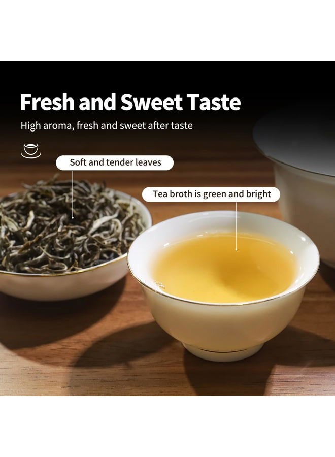 KHS Green Tea Loose Leaf, 7.06 Oz Organic Green Tea Leaves Fresh & Elegant Flavor Natural USDA Organic Loose Green Leaf Tea for Hot or Iced Tea Beverages -200g - Image 3
