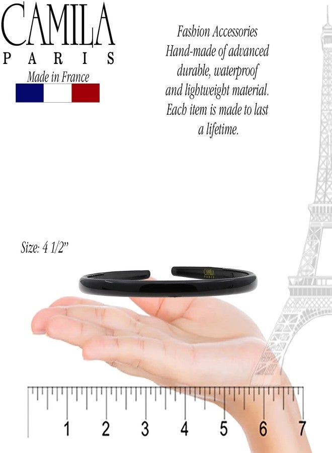 كاميلا طوق شعر كاميلا باريس CP3455 بتصميم فرنسي أنيق للنساء، مرن للغاية ومزود بأسنان لتثبيت قوي، طوق شعر نسائي، مانع للانزلاق، إكسسوارات شعر متينة للفتيات، صنع في فرنسا من السليلوز - Image 3