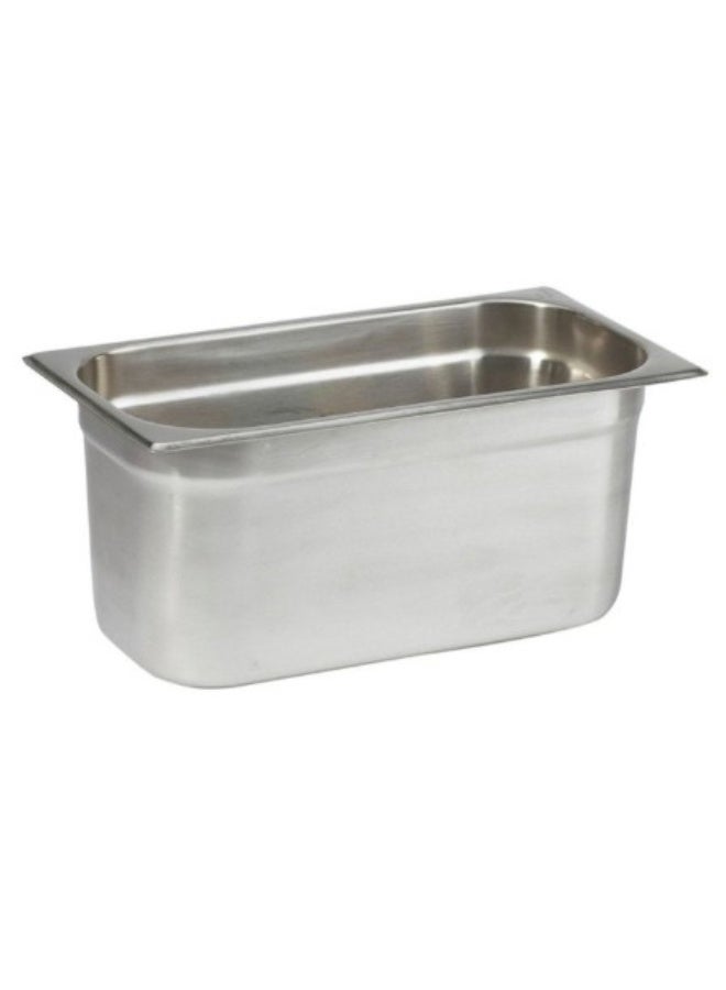 Stainless steel gastronorm (GN) container/pan 1/3 (325 x 176 x 150 mm) Capacity: 5.5 liter, Value Pack of 6 Pieces - Image 1