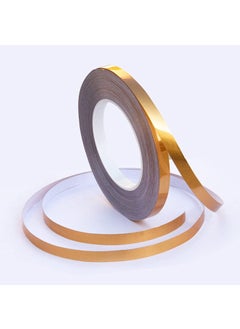 Infinity Decor Infinity Decor 1cm x 50m Floor Tiles Gold Foil Lines Metalized Mirror Tape SelfAdhesive Tile Seam Sticker Waterproof Gap Sealing Foil Decor Tape for Wall Cabinet Kitchen ColorGold  - Image 1