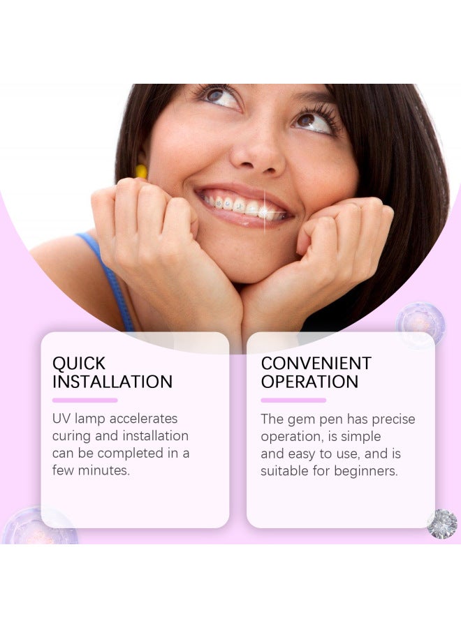 Eelhope Teeth Beauty Set Fashion Beauty Decoration Diamond Combination Personality Shine Light Up Smile Style - Image 2