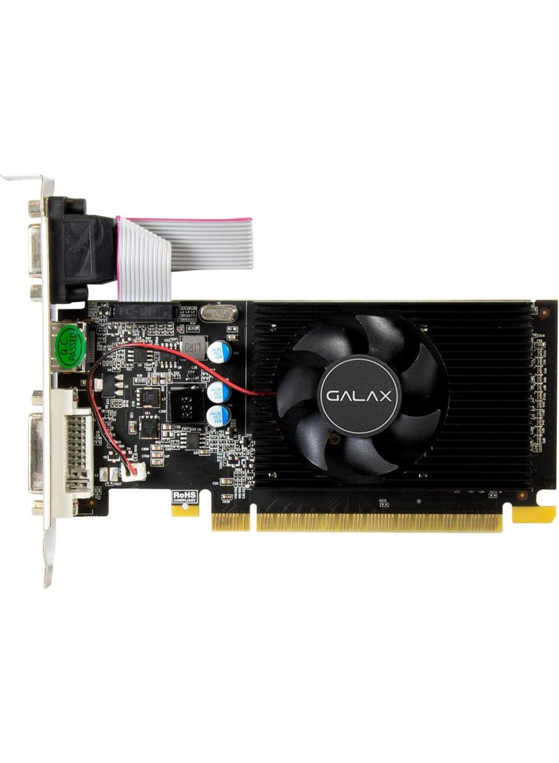 GALAX بطاقة جرافيك غالاكسي جي فورس GT 730 سعة 4 جيجابايت DDR3 128-بت منخفضة الارتفاع HDMI/DVI/VGA - Image 2