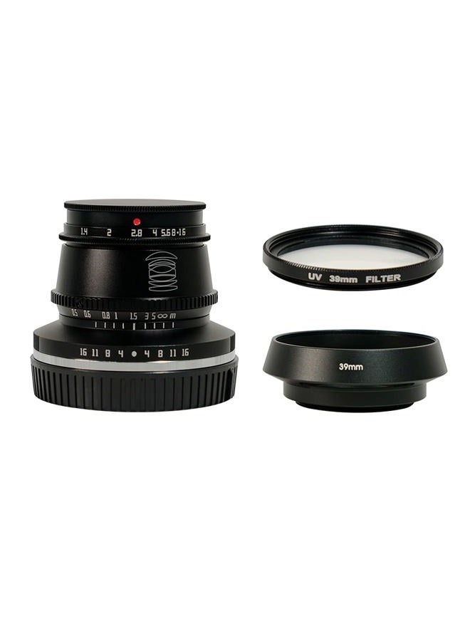 TTArtisan 35mm F1.4 Manual Focus APS-C Format Fixed Lens for Sony E Mount Cameras Black - Image 1