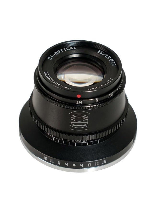 TTArtisan 35mm F1.4 Manual Focus APS-C Format Fixed Lens for Sony E Mount Cameras Black - Image 2