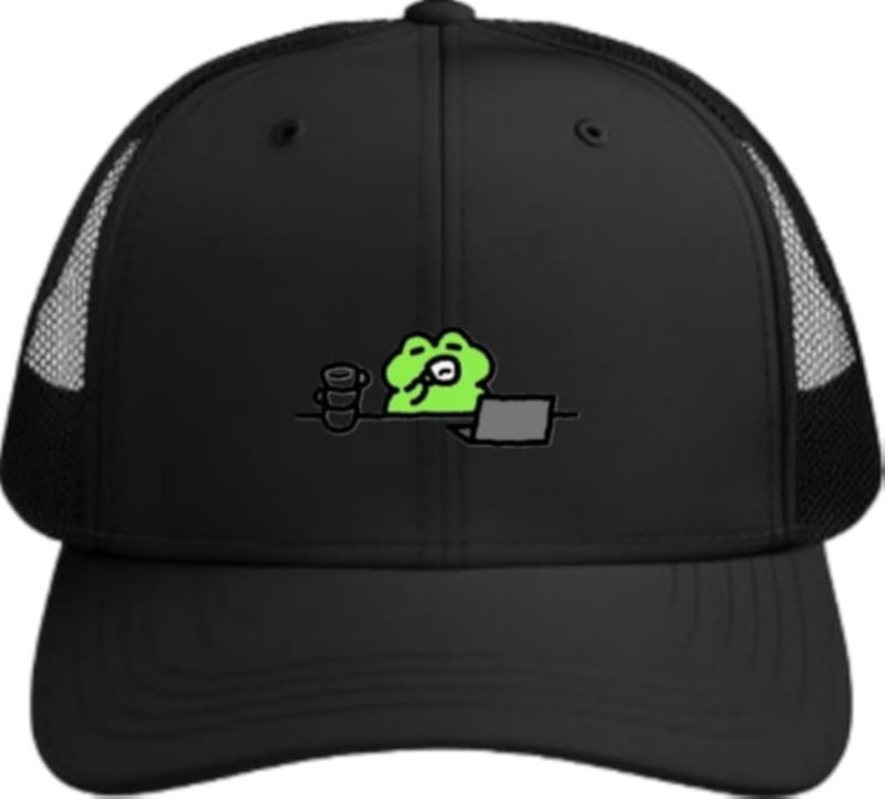 Frog Plain unisex baseball cap Black 34