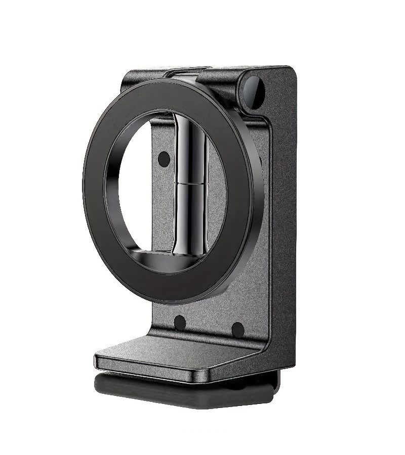 Mini Black Portable Magnetic Suction Phone Stand Rotating Clip On Desktop - Image 4