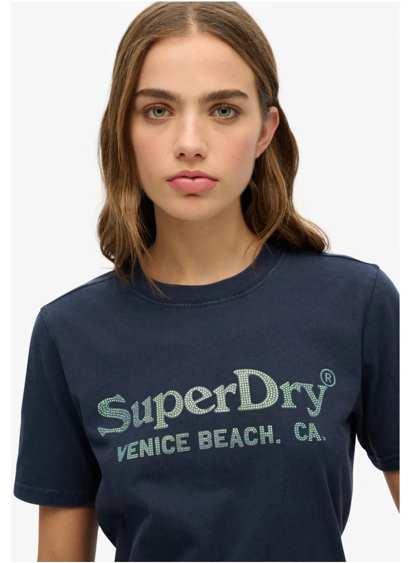 Superdry Venue Metallic Relaxed Tee