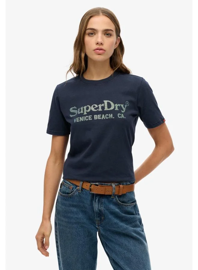 Superdry Venue Metallic Relaxed Tee