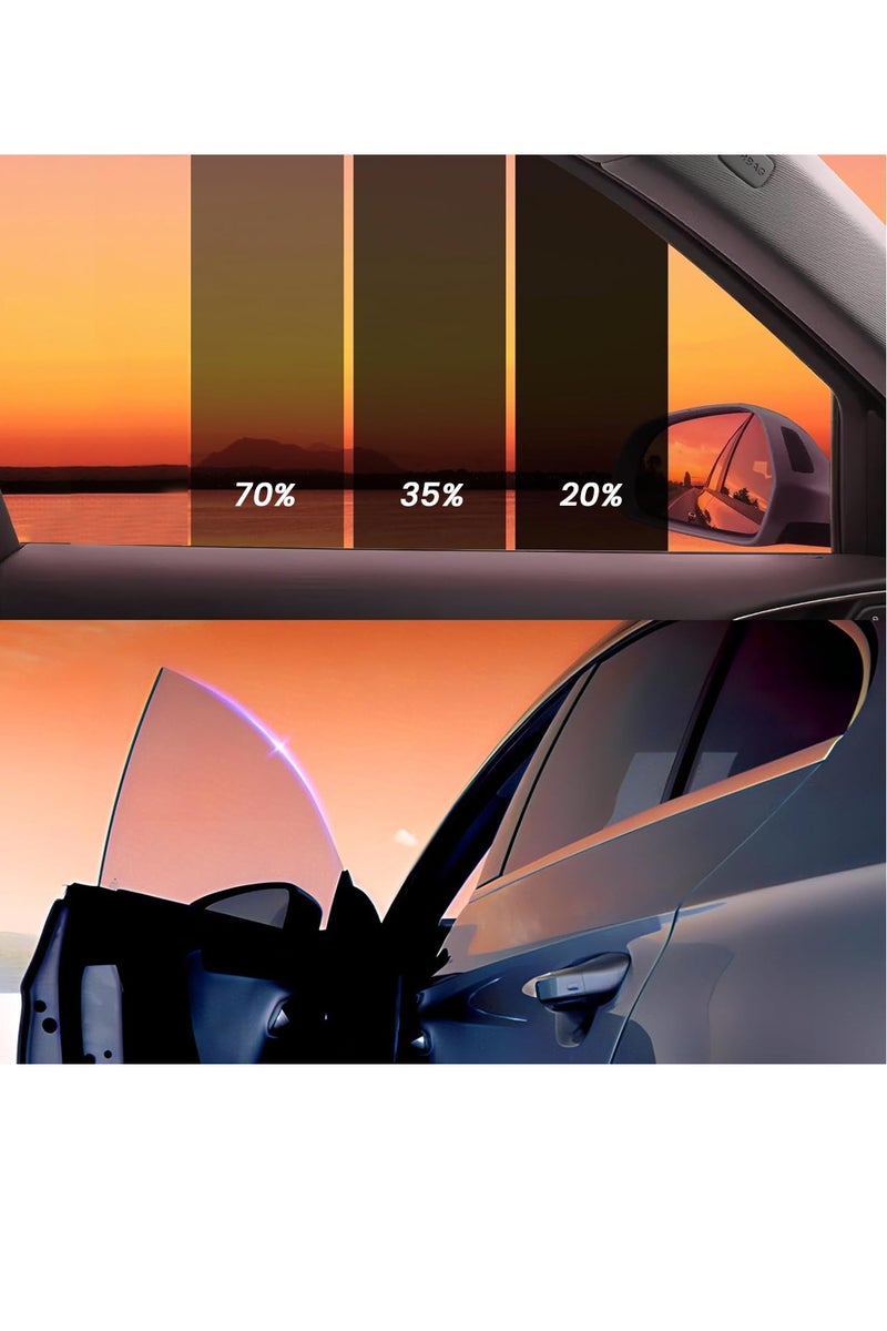 فانتوم فيلم تظليل نوافذ السيارة Phantom Pro Max Nano Ceramic لسيارة ذات 5 مقاعد، حماية من الأشعة فوق البنفسجية والحرارة بنسبة 99%، 3 طبقات مقطوعة مسبقًا، الجزء الأمامي 100 سم، الجزء الخلفي 75 سم، الجزء الأوسط 50 سم، سهل التركيب، مقاوم للخدش، مضاد للتوهج بنسبة 70% و35% و20%، ظلال، عزل حراري، التحكم في أشعة الشمس - Image 3