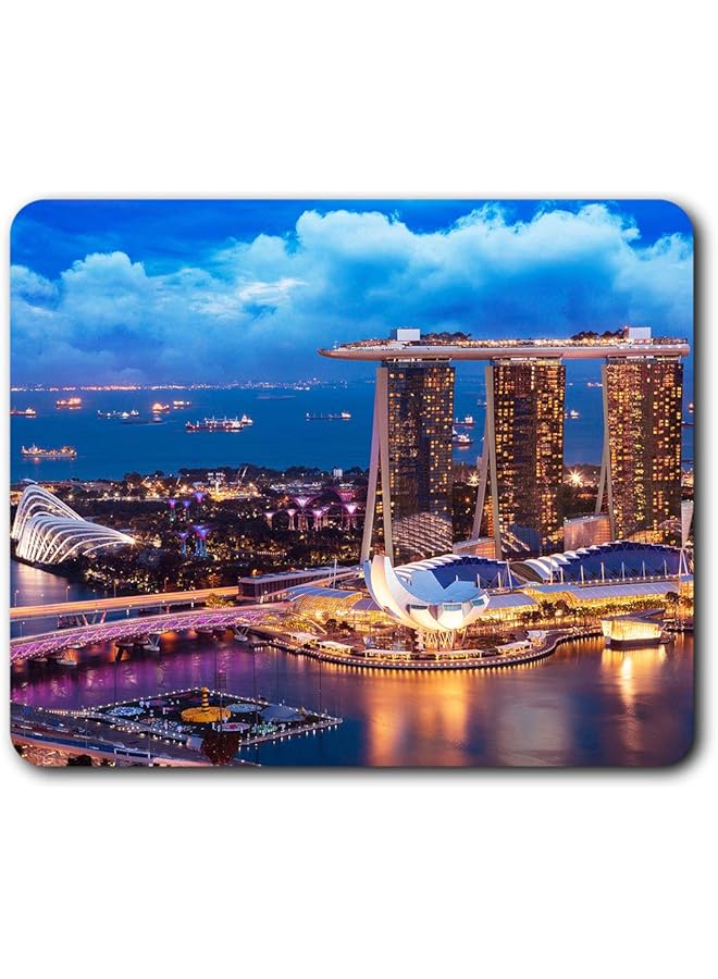 Marina Bay Singapore Travel Mouse Mat Pad Computer Pc Laptop Gaming Office Home Desk Accessory Gadget 2149