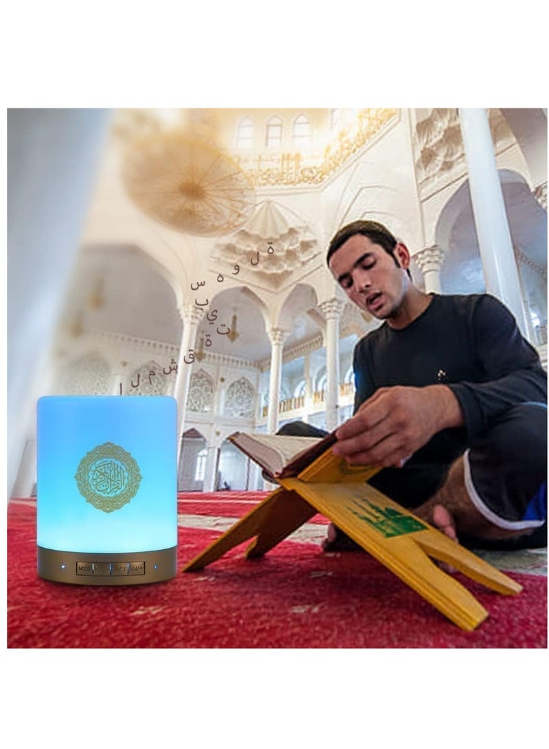 ELTRAZONE Quran Speaker Touch Lamp, 4 in 1 Bluetooth Speaker with 7 Colors LED Light, Quran Recitations and Song, FM Broadcast, Remote & Touch Control Quran Speaker Lamp - Image 3