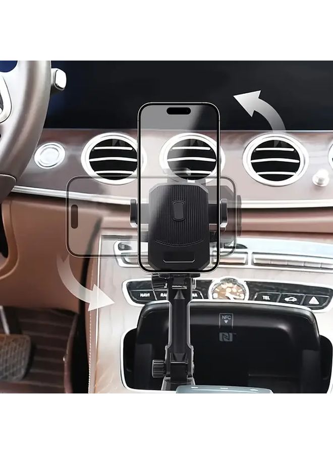 Black Heavy Duty Car Cup Holder Tablet Phone Mount Adjustable Dashboard Base - Image 3