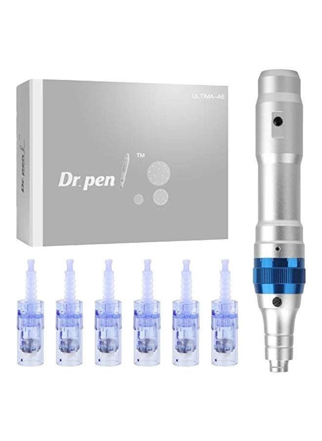 Dr pen Ultima A6 Professional Microneedling For Skin Care Tool Kit for Face and Body-Silver  - Image 1