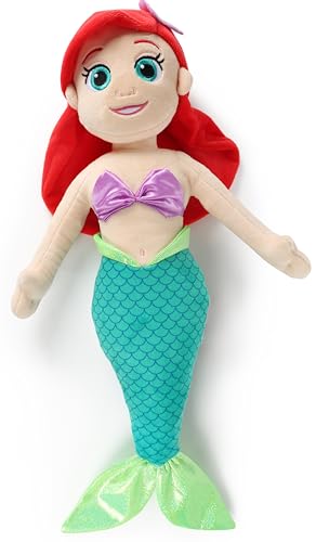Jay Franco Kids Plush Pillow Buddy 21 Inches UltraSoft Stuffed Plushie Cozy Pillow Official Licensed Product Multi Princess Ariel - Image 1