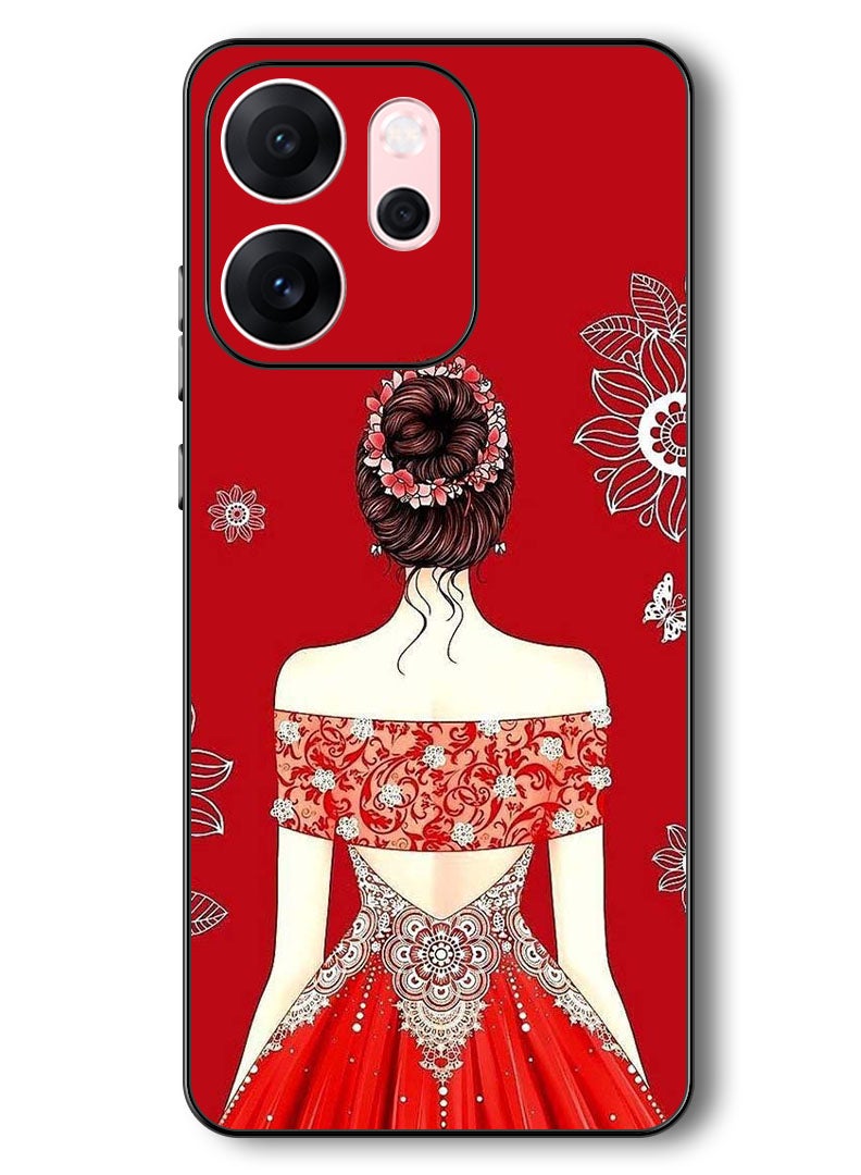 Theodor Case Compatible with Oppo Reno 14 F 6.57 Inch Protection Shockproof Bumper Cover Cute Ladyy - Image 1