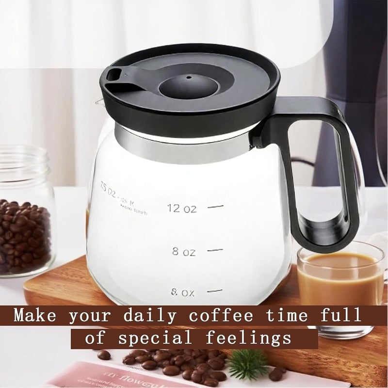 Coffee Pot Mug, 16 Oz Glass Coffee Pot Mug with Lid Transparent Borosilicate Coffee Cup with Handle for Tea, Chocolate, Hot and Cold Drinks - Image 5