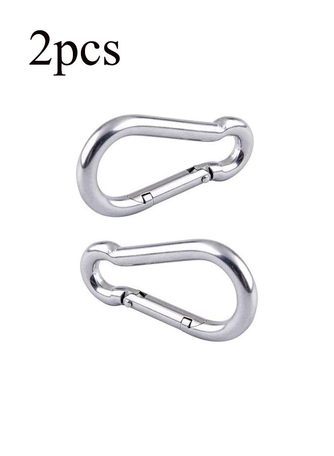 واي جيه مقصورة مفاتيح كارابينر قوية التحمل 2 قطعة، مقاطع مفاتيح ذات قفل تلقائي لتثبيت الحيوانات الأليفة، الأنشطة الخارجية، التخييم، التنزه، الأرجوحة، حزام مقود الكلب - Image 1