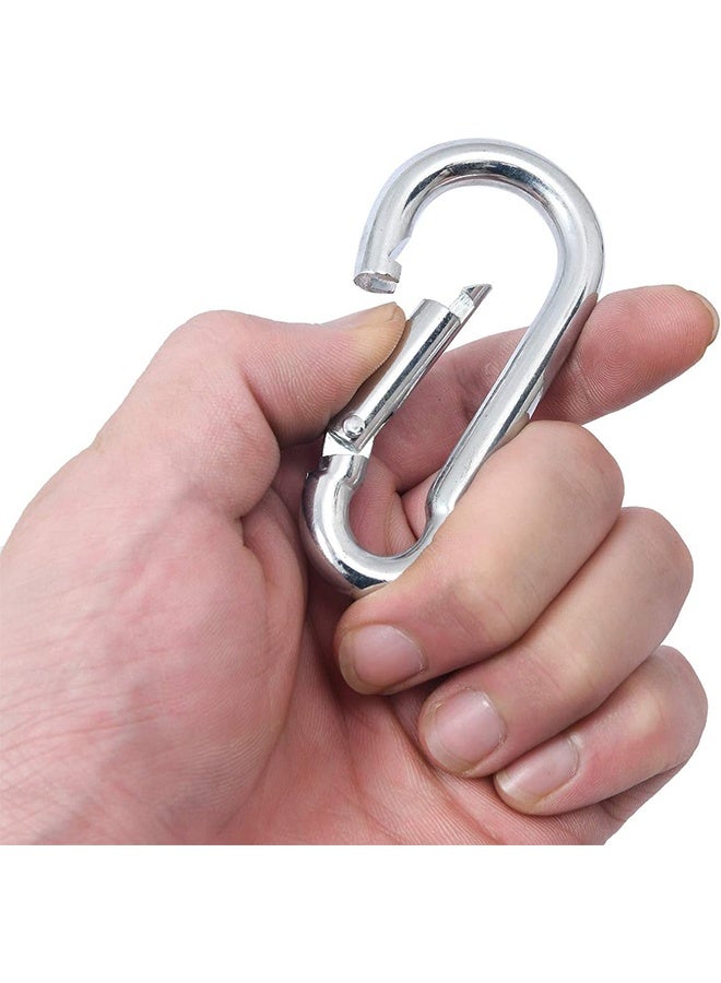 واي جيه مقصورة مفاتيح كارابينر قوية التحمل 2 قطعة، مقاطع مفاتيح ذات قفل تلقائي لتثبيت الحيوانات الأليفة، الأنشطة الخارجية، التخييم، التنزه، الأرجوحة، حزام مقود الكلب - Image 3