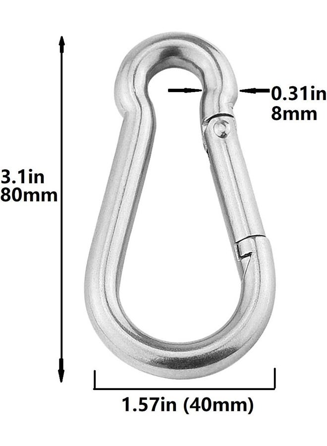 واي جيه مقصورة مفاتيح كارابينر قوية التحمل 2 قطعة، مقاطع مفاتيح ذات قفل تلقائي لتثبيت الحيوانات الأليفة، الأنشطة الخارجية، التخييم، التنزه، الأرجوحة، حزام مقود الكلب - Image 2