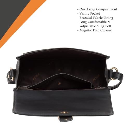 ADISA Women's Sling Bag (Gr-Black) - Image 5