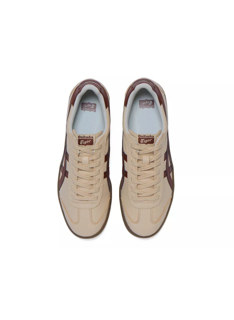 Onitsuka Tiger Unisex Low-Top Sneakers - Cream/Brown - Image 4