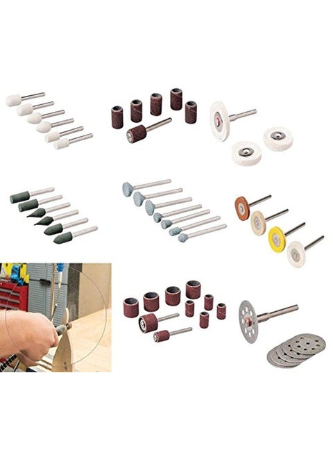 Diy Crafts 12525 7262 Dremel Style Multi Tool Bits Range Accessory Routing Stone, Multicolor, 99 Piece
