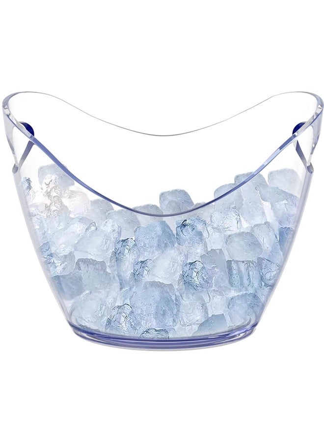 Ice Bucket Wine Bucket,8L Wine Bucket Chiller for Parties,Clear Acrylic Cooler Bucket for Champagne Wine Drinks Beer,Beverage Tub,Ice Tub,Bar Supplies - Image 1