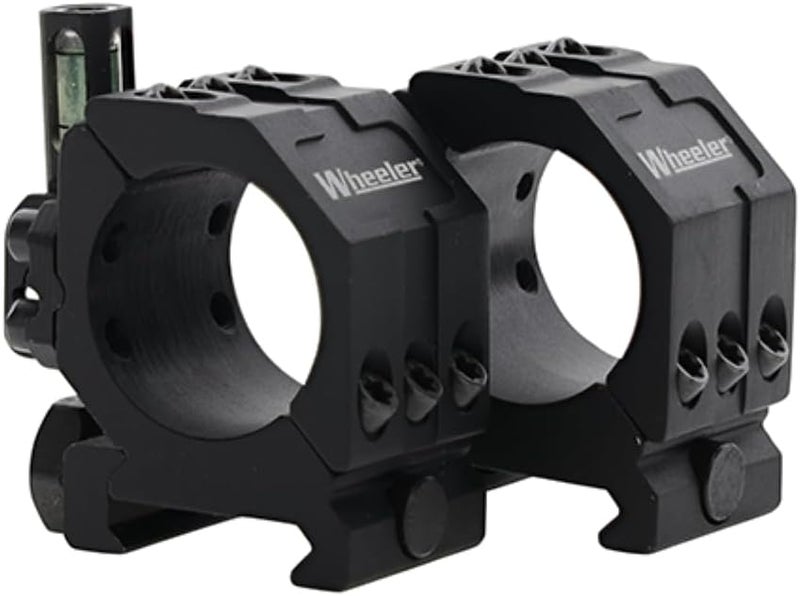 Wheeler 2-Piece Picatinny Rail Scope Rings with Anti-Cant Indicator for Leveling, Shooting - Image 1