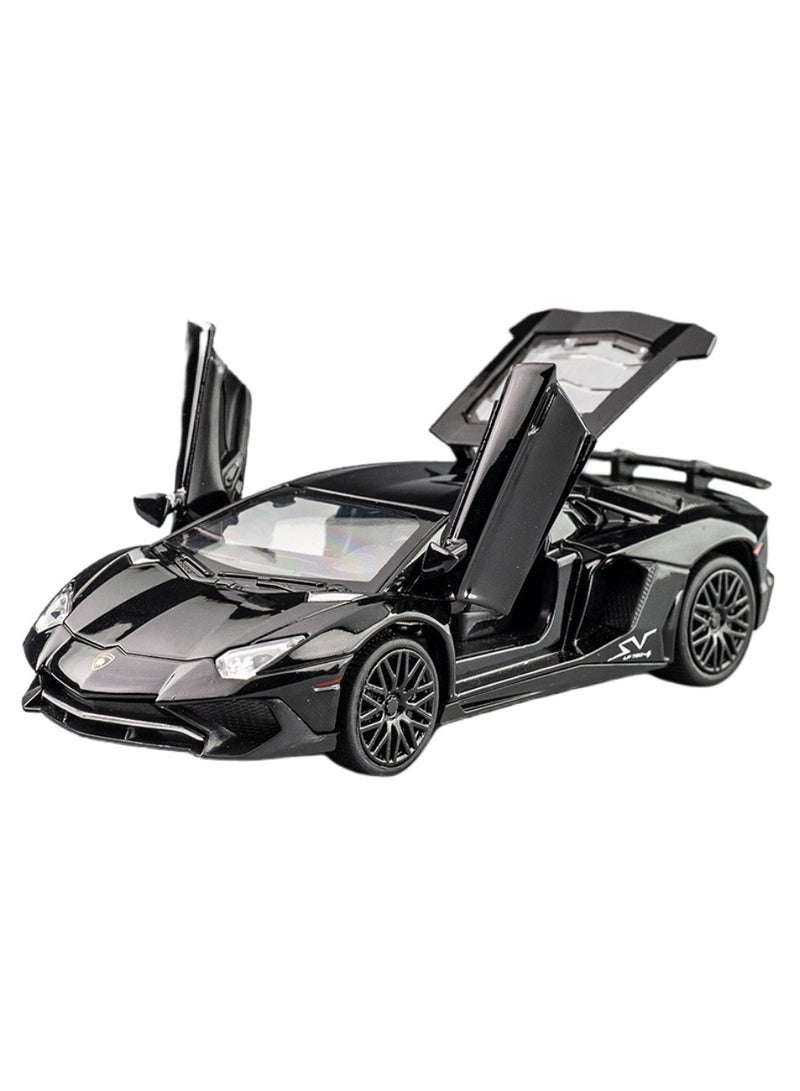 general 1:32 Lambo 750 Alloy Car Model Simulation Racing Sports Car Children's Sound and Light Pull Back Toy Car Ornaments - Image 2