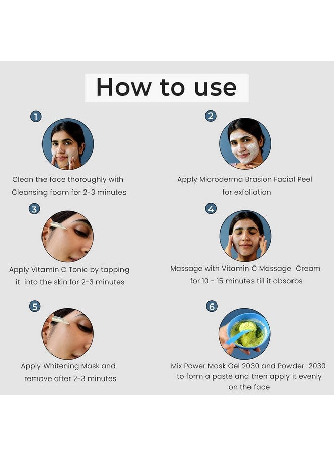 O3+ Bridal Facial Kit Vitamin C Glowing Skin For Bright And Radiant Complexion Suitable For All Skin Types (136G Single Use) - Image 3