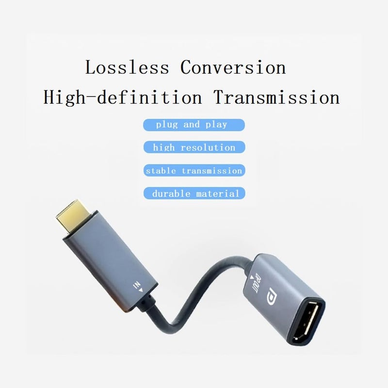 CORN HDMI to DisplayPort Adapter 4K@60Hz High Speed HDMI Male to DP Female Converter Cable Compatible for PC Graphics Card Laptop Mini NS PS5/4 Xbox One/360 - Image 3